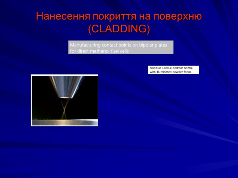 Нанесення покриття на поверхню (CLADDING)